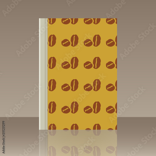 Coffee and Book. Realistic image of the object