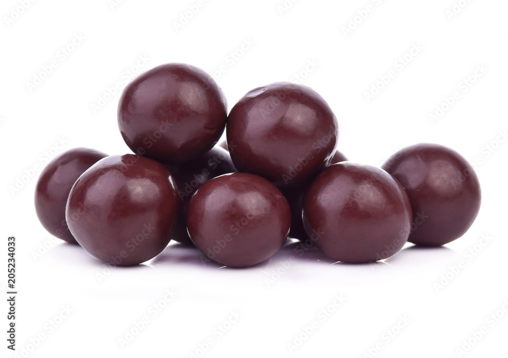 chocolate balls isolated on a white background chocolate balls isolated on a white background