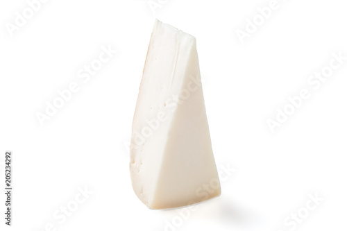 Delicious cheese iriangle on white backgound