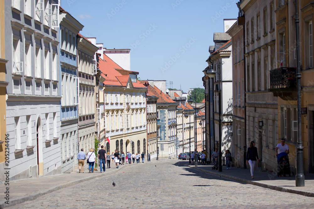 Fototapeta premium Mostowa Street in Warsaw.