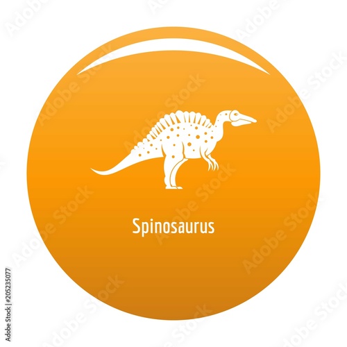 Spinosaurus icon. Simple illustration of spinosaurus vector icon for any design orange