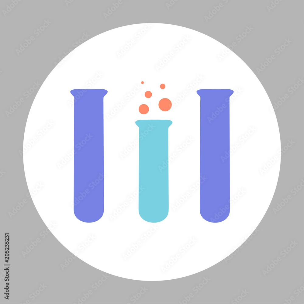 Vector illustration of chemical lab test tube icon Vector illustration of chemical lab test tube icon