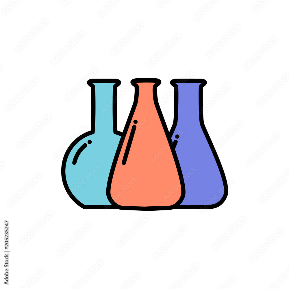 Vector illustration of chemical lab test tube icon Vector illustration of chemical lab test tube icon