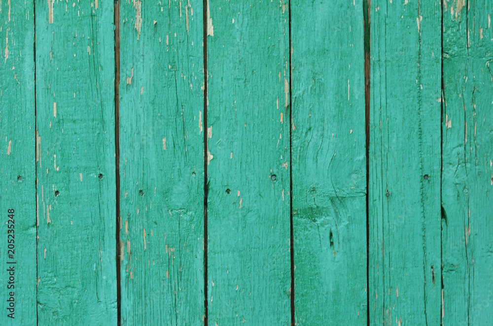 Pure wooden boards with bright green paint, texture. Pure wooden boards with bright green paint, texture.