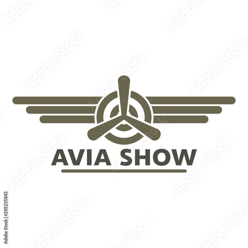 Avia show icon logo. Flat illustration of avia show vector icon logo for web design isolated on white background