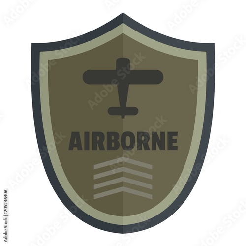Airborne icon logo. Flat illustration of airborne vector icon logo for web design isolated on white background