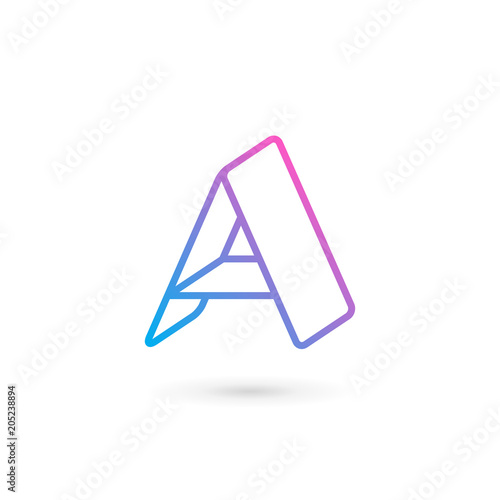 Letter A logo icon design template elements