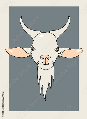 icon Ziegenbock portrait vektor