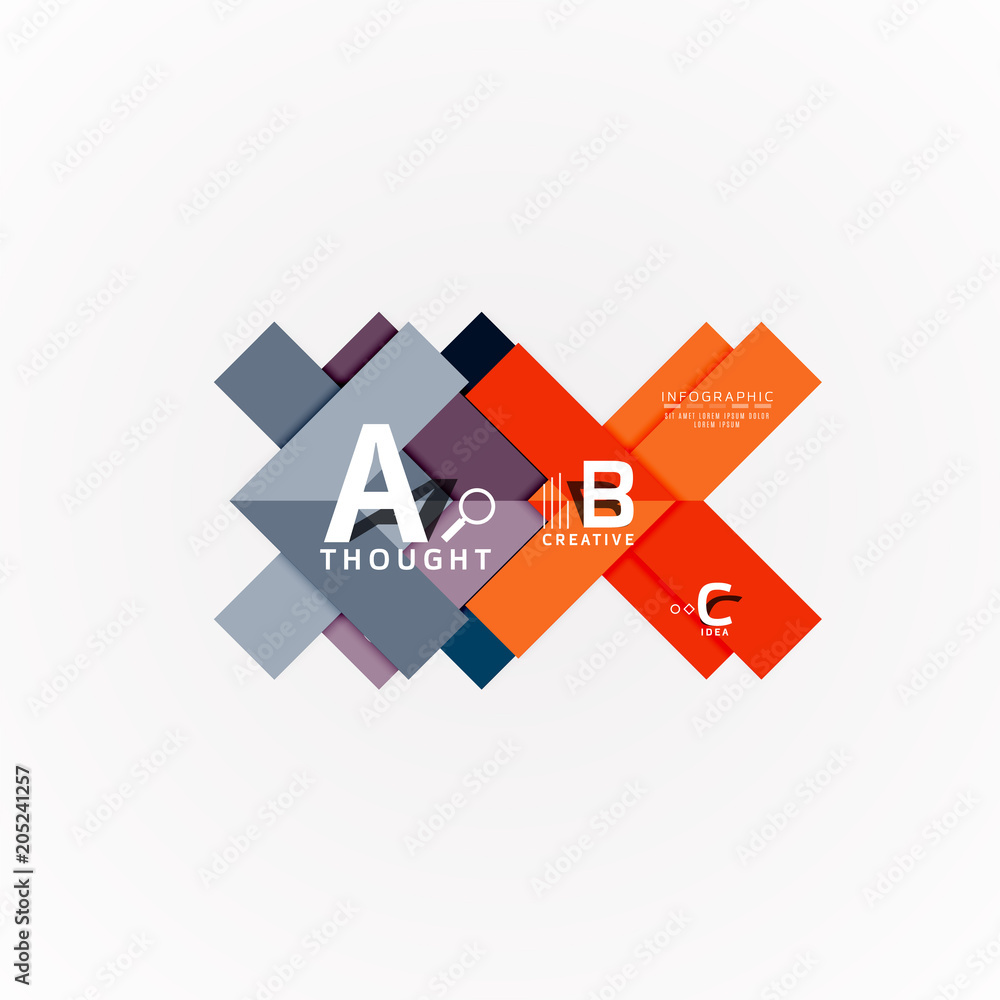 Paper infographic banner template with a b c options, infographics elements Paper infographic banner template with a b c options, infographics elements