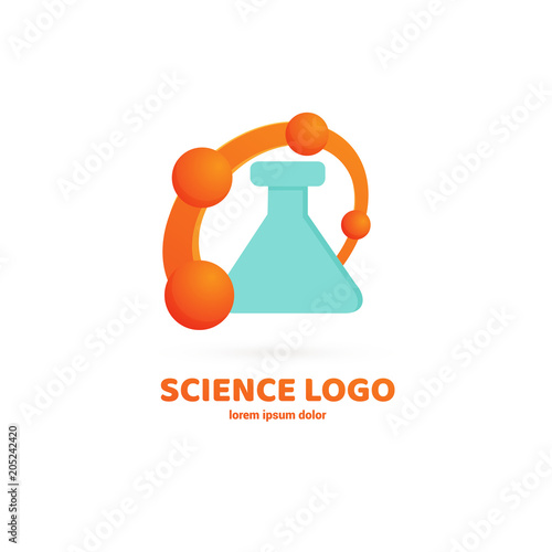 Illustration of business logotype science.