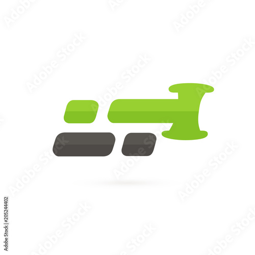 Illustration of business logotype bidding and auction.