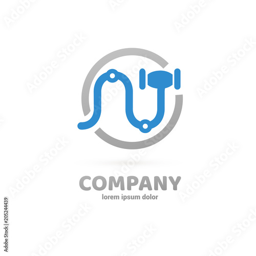 Illustration of business logotype bidding and auction.