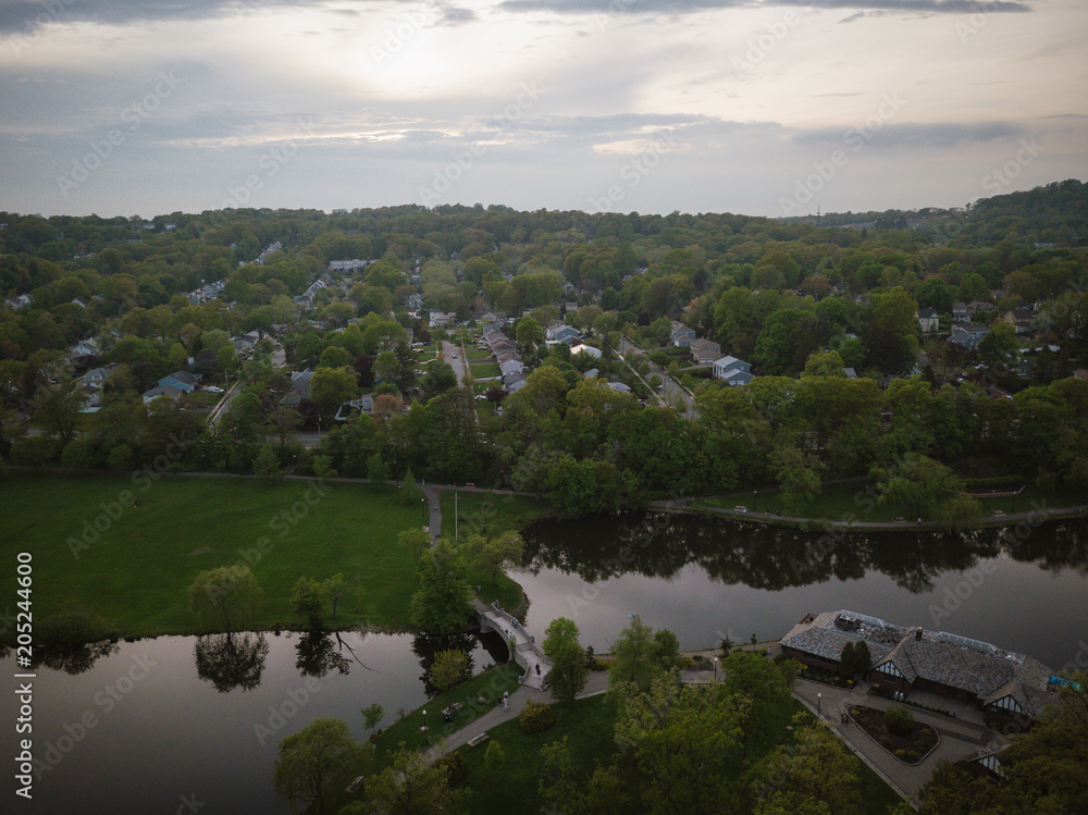 Fototapeta premium Aerial View of West Orange New Jersey