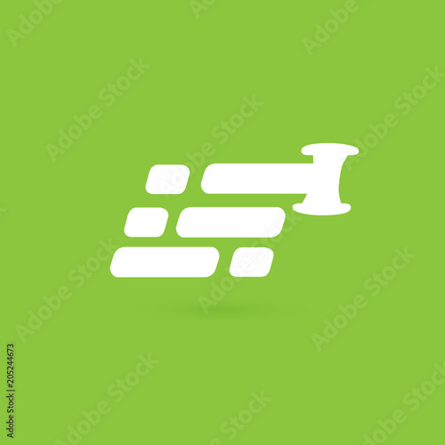 Illustration of business logotype bidding and auction.