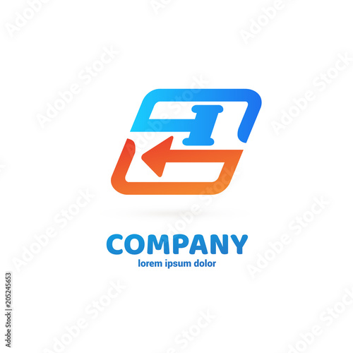 Illustration of business logotype bidding and auction.