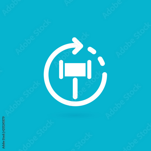 Illustration of business logotype bidding and auction.
