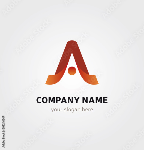 Logo Lettre A Icone Marque - Personnage en Rouge