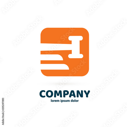 Illustration of business logotype bidding and auction.