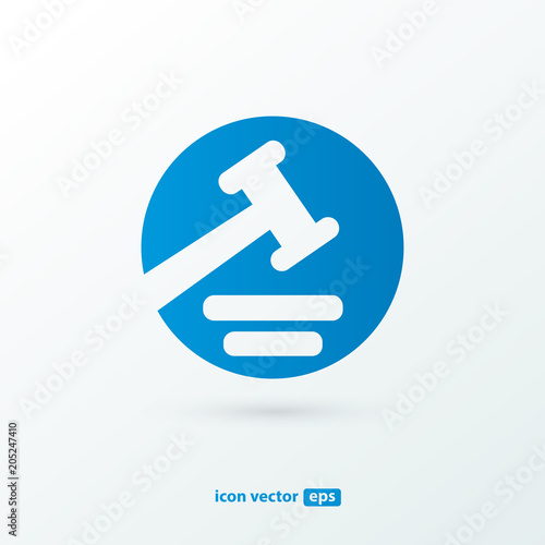Illustration of business logotype bidding and auction.