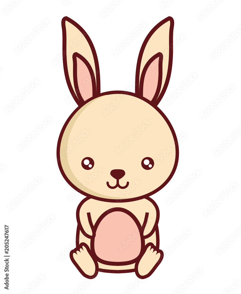 cute rabbit icon over white background, colorful design. vector illustration cute rabbit icon over white background, colorful design. vector illustration