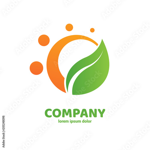 Logo design abstract nature vector template.