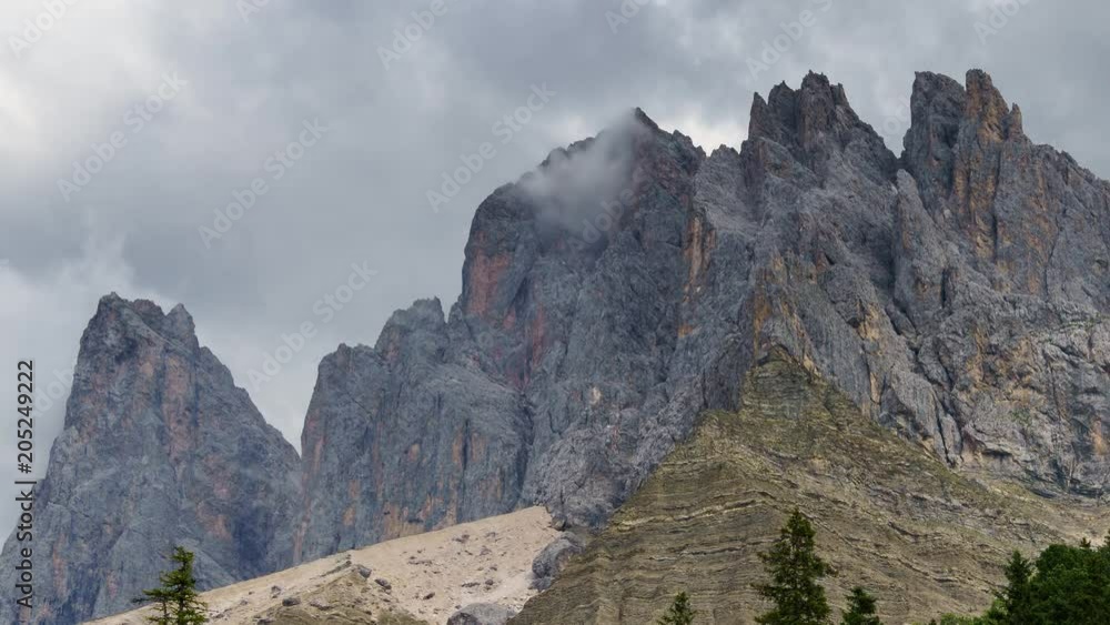 Timelapse video of the Dolomites Italian Alps with the Furchetta mountain Timelapse video of the Dolomites Italian Alps with the Furchetta mountain