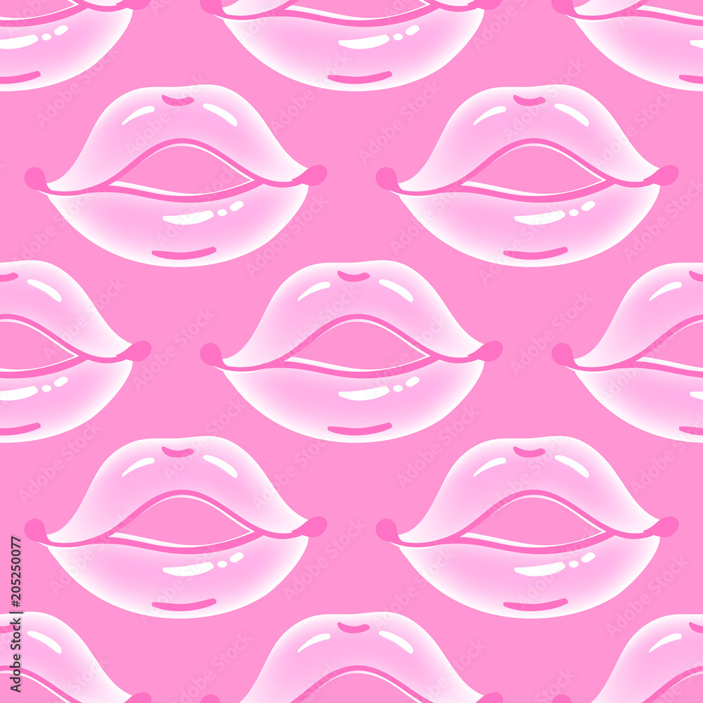 Brush drawn various woman lips seamless vector pattern. Different sexy lips shapes. Doodle style fashion, cosmetology background. Abstract hand drawn artistic texture. Brush drawn various woman lips seamless vector pattern. Different sexy lips shapes. Doodle style fashion, cosmetology background. Abstract hand drawn artistic texture.