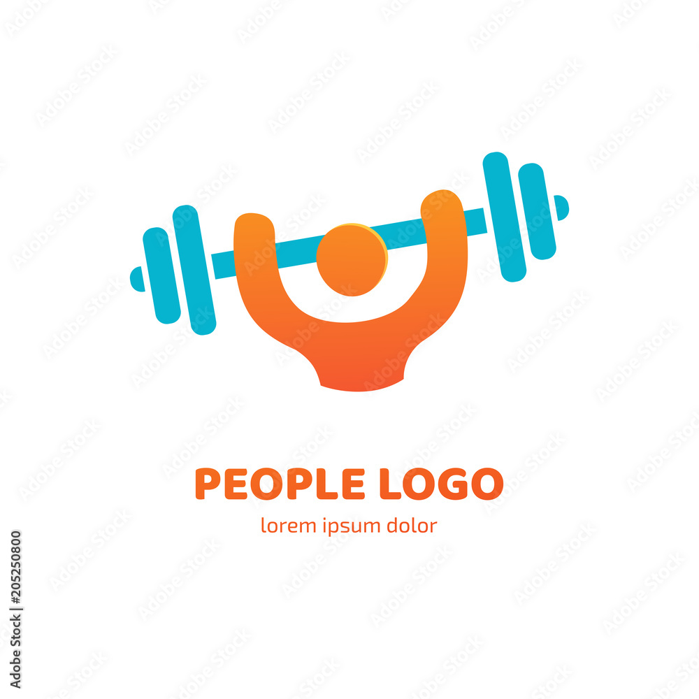 Logo design abstract people vector template. Logo design abstract people vector template.