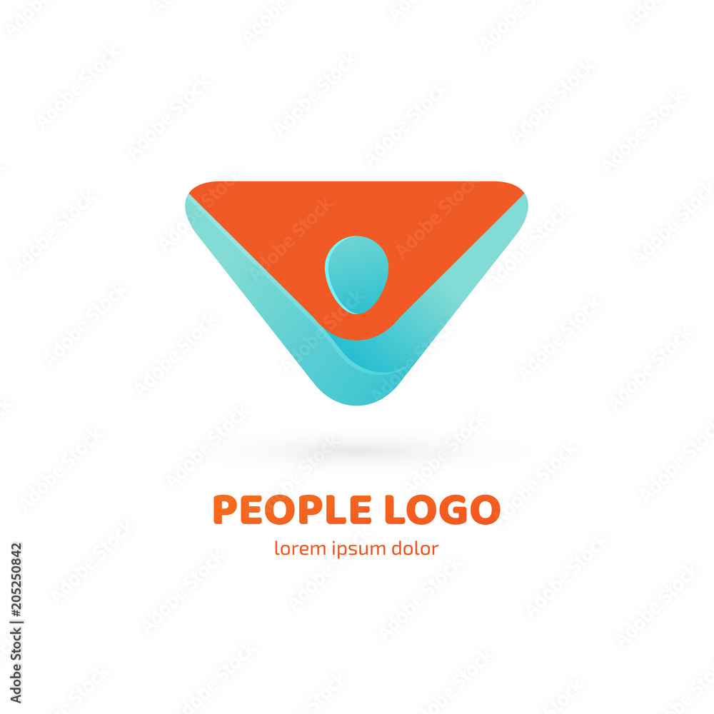 Logo design abstract people vector template. Logo design abstract people vector template.