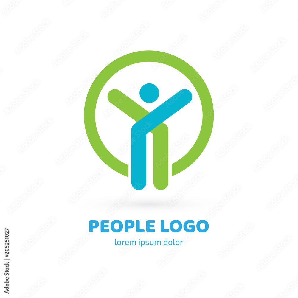 Logo design abstract people vector template. Logo design abstract people vector template.