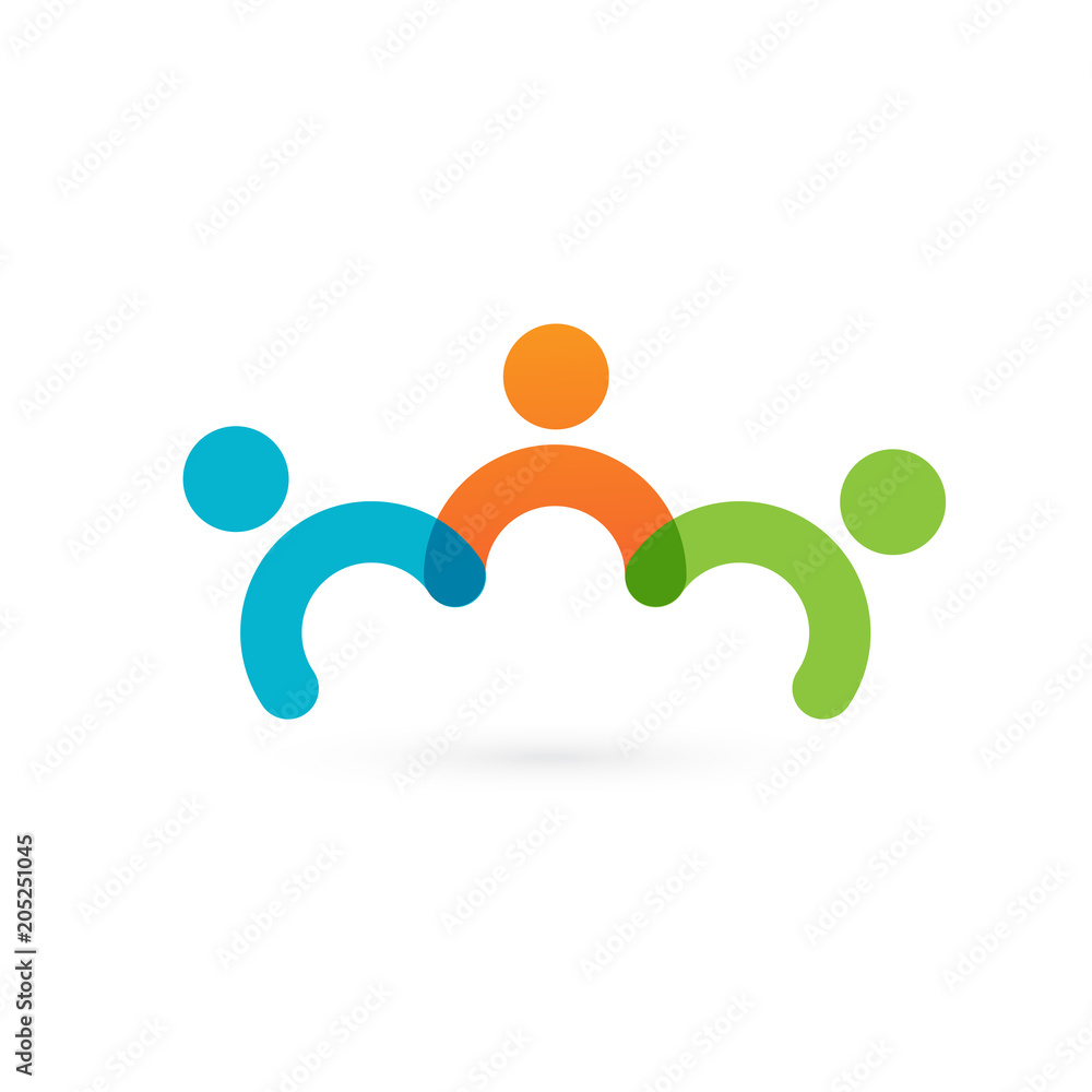 Logo design abstract people vector template. Logo design abstract people vector template.