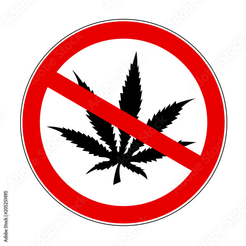 cannabis verboten schild