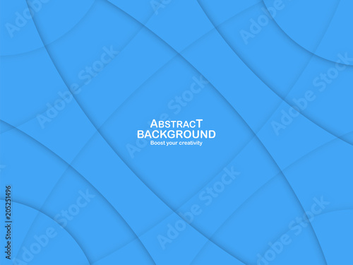 Abstract blue curve background with copy space for white text. Modern template design for cover  brochure  web banner and magazine.