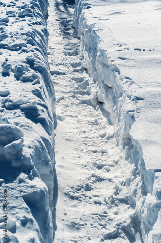 Foto Trench in snow