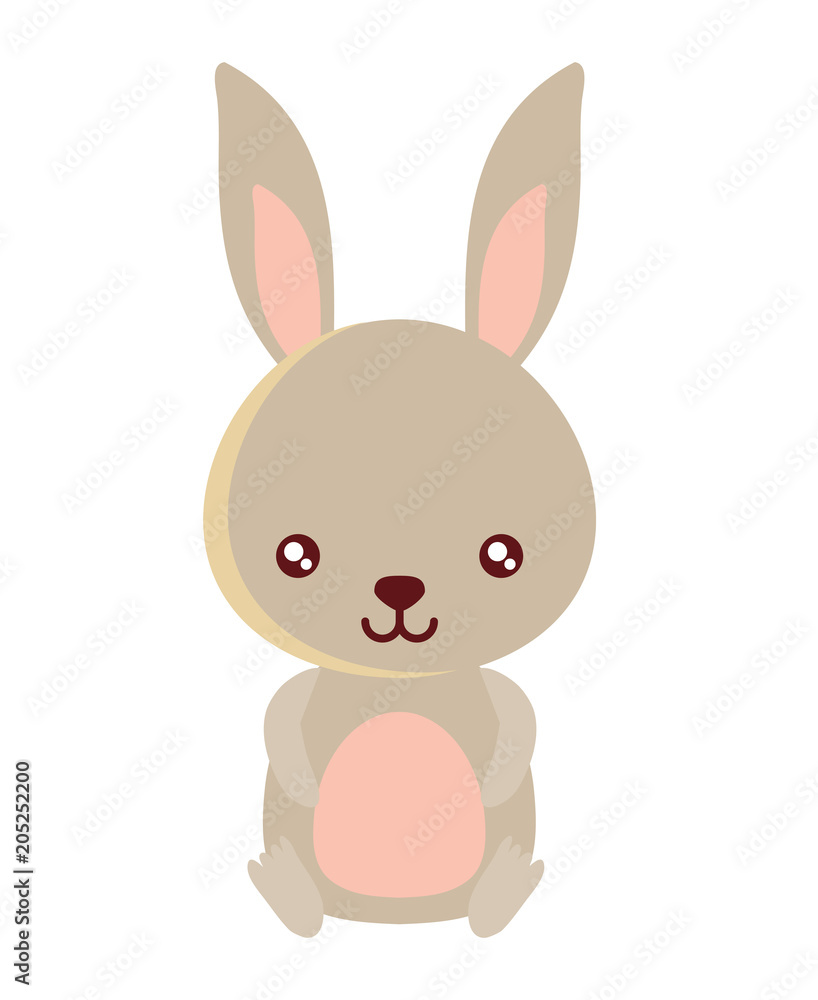 cute rabbit icon over white background, colorful design. vector illustration cute rabbit icon over white background, colorful design. vector illustration
