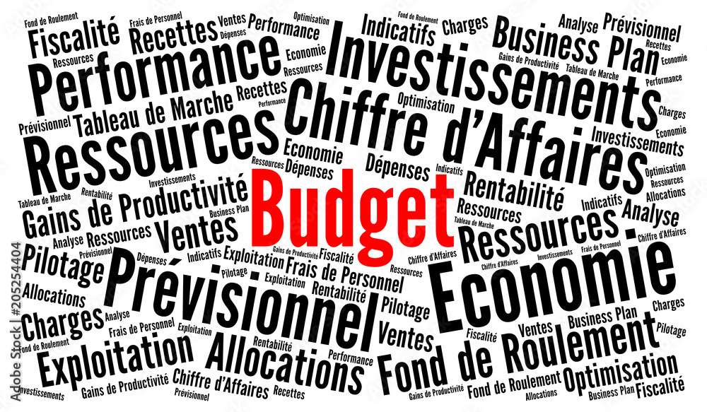 Budget nuage de mots Budget nuage de mots