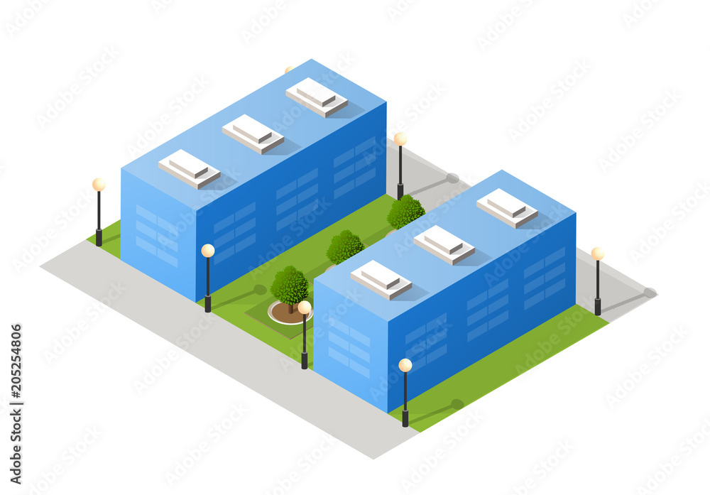 Colorful 3D isometric city Colorful 3D isometric city