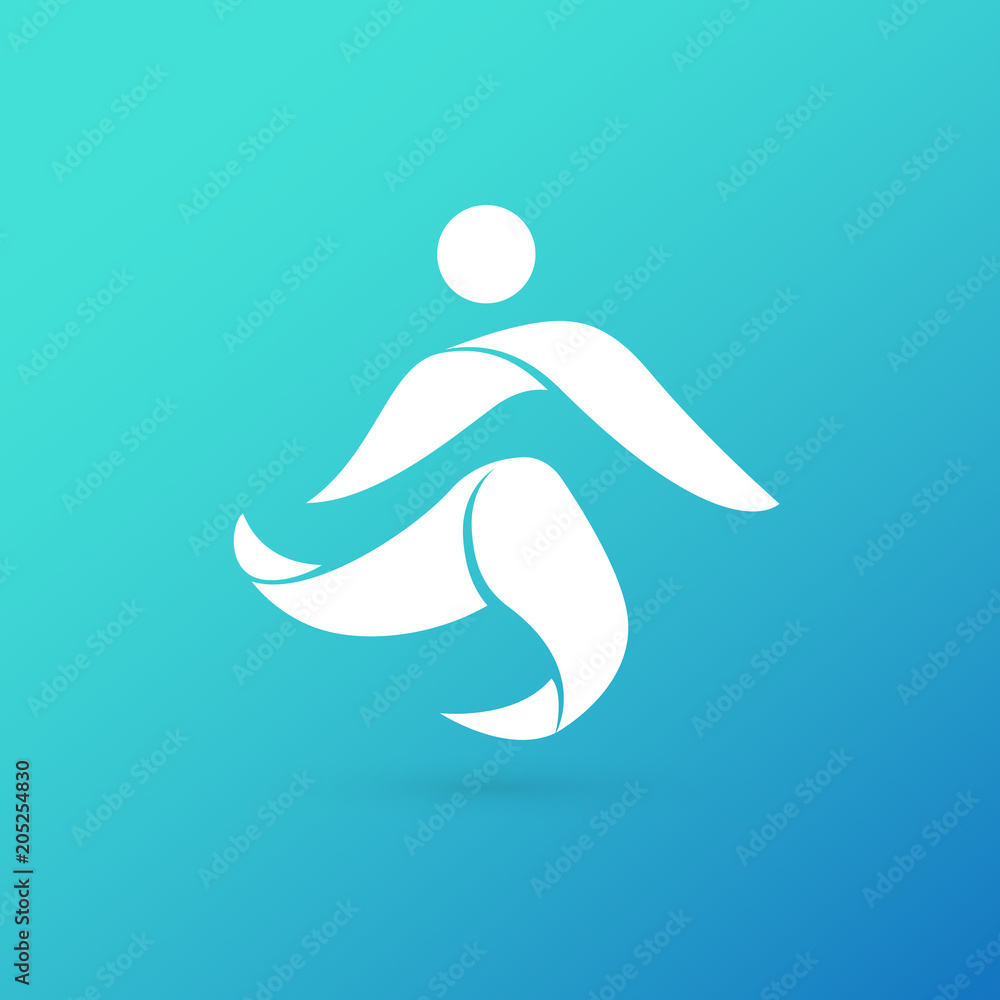 Logo design abstract people vector template. Logo design abstract people vector template.