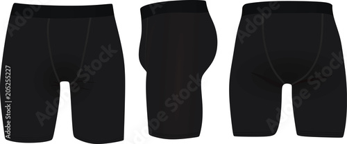 Black underwear. vector illustration