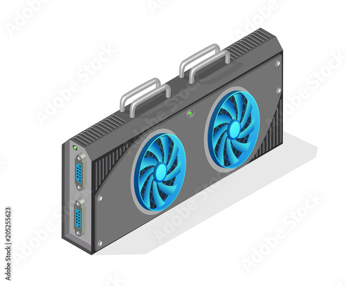 Isometric computer video card