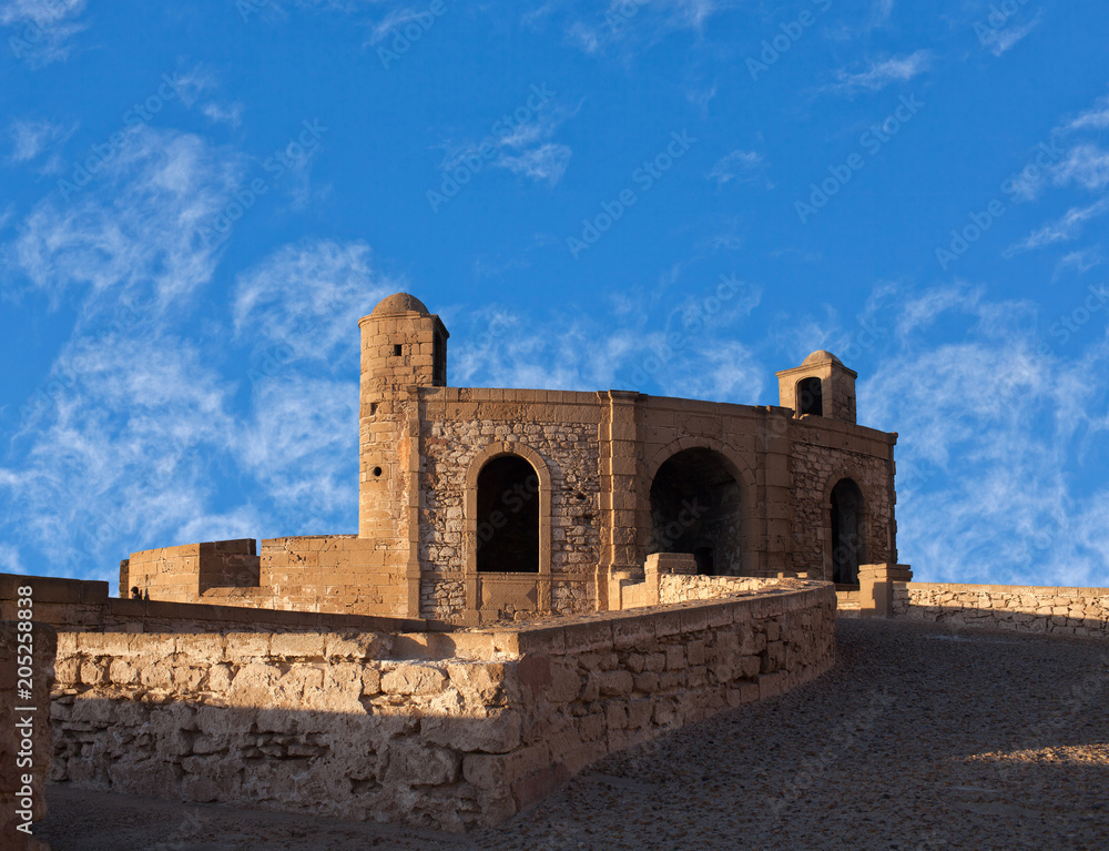 Exterior of Essaouira Fortress in Morocco on the Atlantic coast, Africa Exterior of Essaouira Fortress in Morocco on the Atlantic coast, Africa