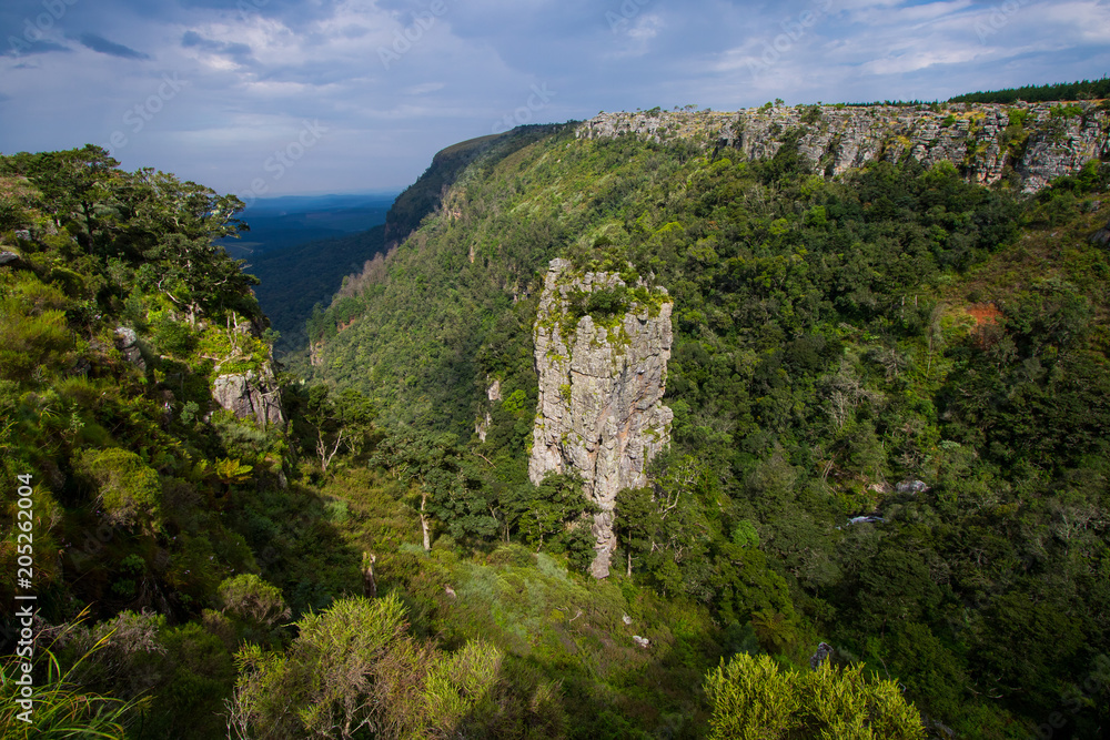 Fototapeta premium View over Pinnacle rock in the Blyde River Canyon area, Mpumalanga province of South Africa