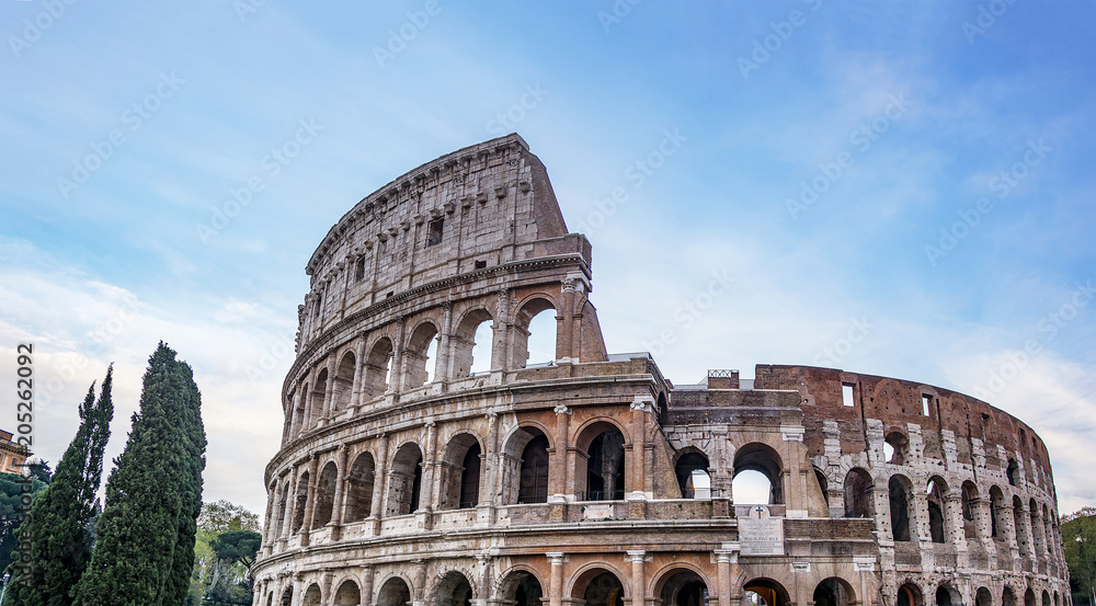 Colosseum at evening in Rome