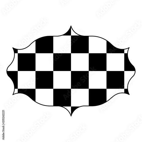 with chessboard pattern over white background, vector illustration