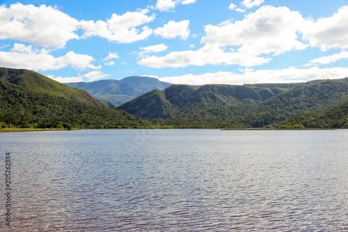 Nature's Valley lagoon on the Garden Route in the Tsitsikamma National Park, Western Cape, South Africa