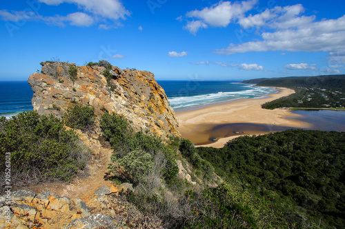Pig's Head overlooking Nature's Valley beach on the Garden Route in the Tsitsikamma National Park, Western Cape, South Africa