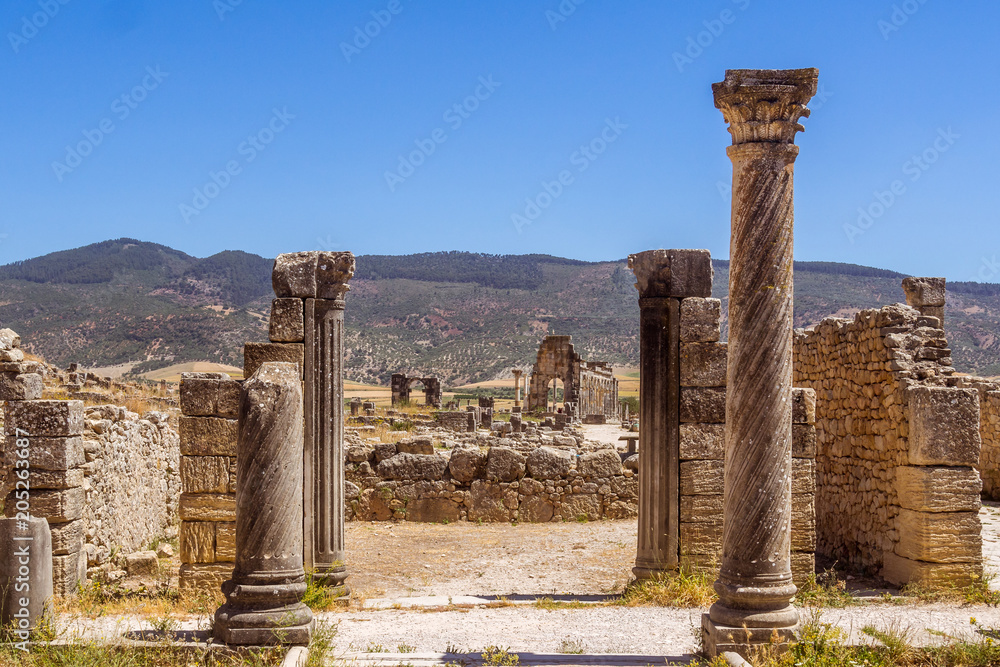 The Volubilis site in Morocco The Volubilis site in Morocco