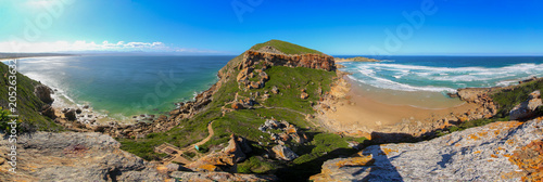 Panoramic shot of the Gap in the Robberg Nature Reserve near Plettenberg Bay on the Garden Route, Western Cape, South Africa