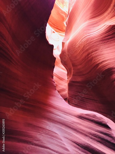 Konstfotografi Gradient of colors inside Antelope Canyon Arizona