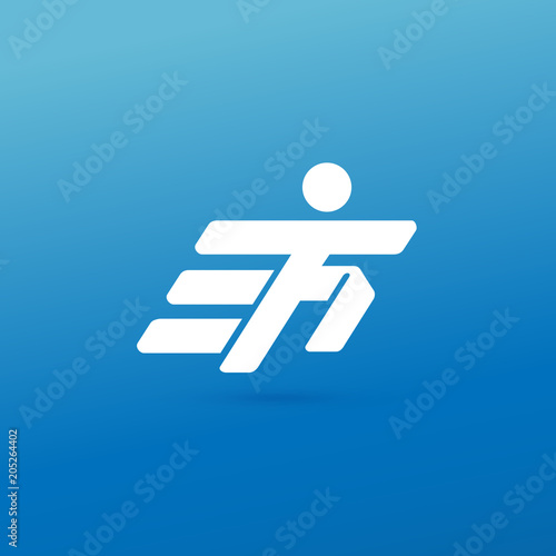 Illustration of business logotype fitness and sport.